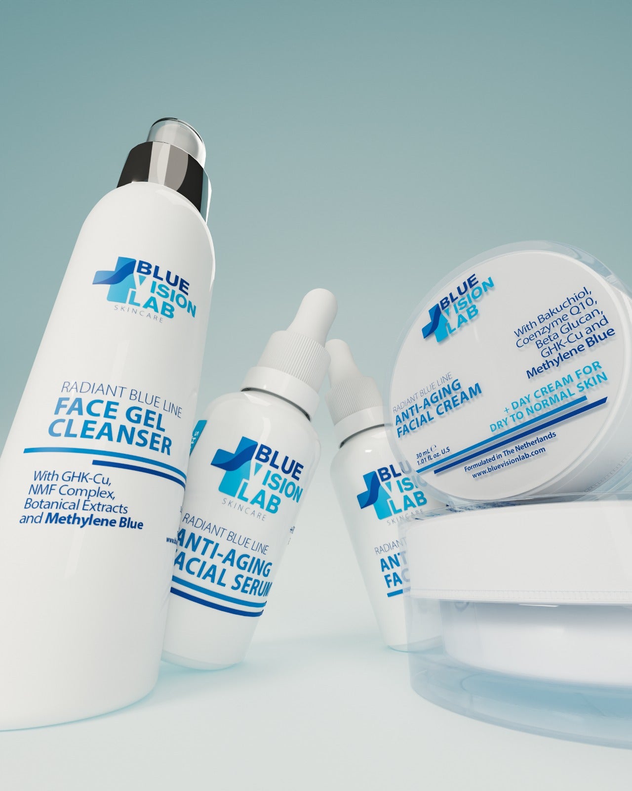 Coffret Visage Premium – Routine Complète Blue Vision Lab - peaux sèches à normales