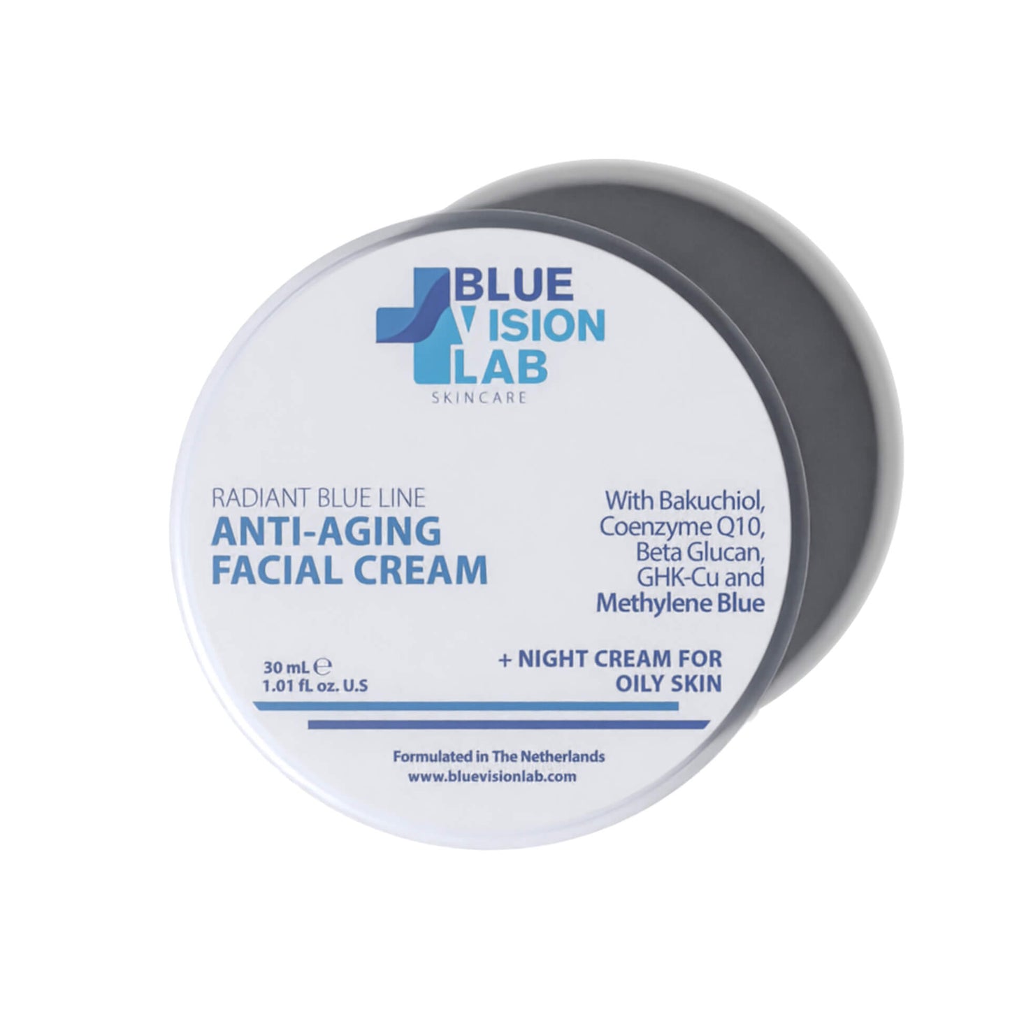 Crème de nuit au bleu de méthylène - pour peaux grasses