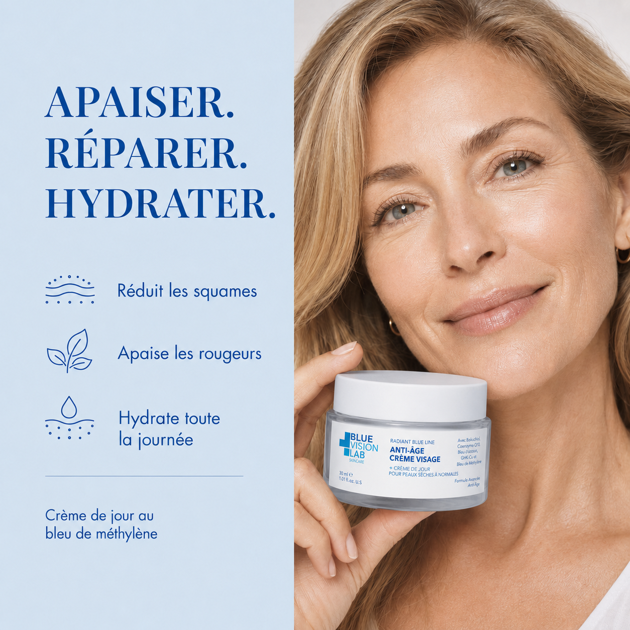 Crème jour bleu méthylène 30mL