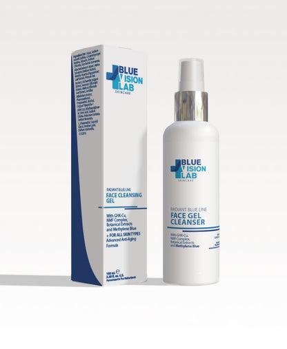 Gel nettoyant tout type de peaux au bleu de méthylène